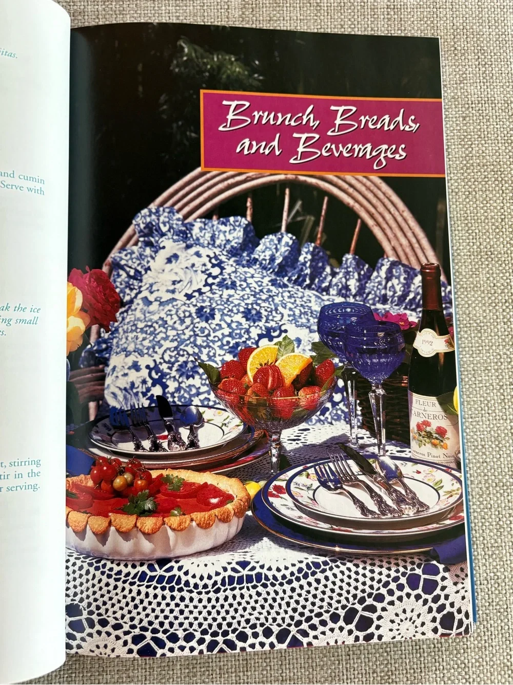 Tropical Settings Cookbook Junior League Fort Myers FL 1995 Hardcover First Ed
